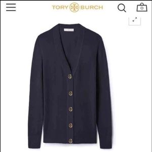Tory Burch cotton Cardigan medium navy XS